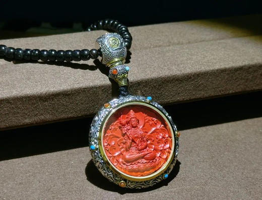 朱砂镶银生肖吊坠 商品图5