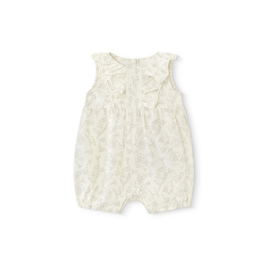 【商场同款】英氏婴儿衣服夏季透气女童连体衣纯棉小宝宝背心爬服 商品图4