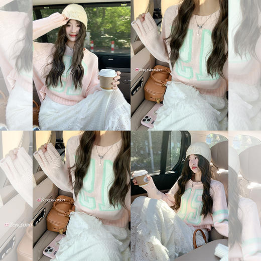 【179元任选2件】最后一波现货！ 字母图案宽松圆领毛衣 商品图3