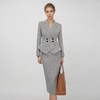 IWY/花灰色高级感西装套裙秋冬正式场合正装酒店经理工作服教师职业装24CS662 商品缩略图0