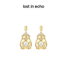 [捡漏价]lost in echo原创设计师款Yetti怪兽⽿环小众设计珍珠耳钉耳坠女
