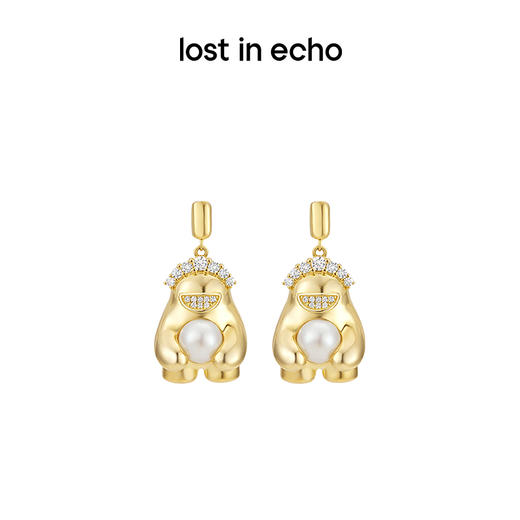 [捡漏价]lost in echo原创设计师款Yetti怪兽⽿环小众设计珍珠耳钉耳坠女 商品图0