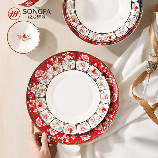 32头锦绣家园骨瓷餐具 商品图2