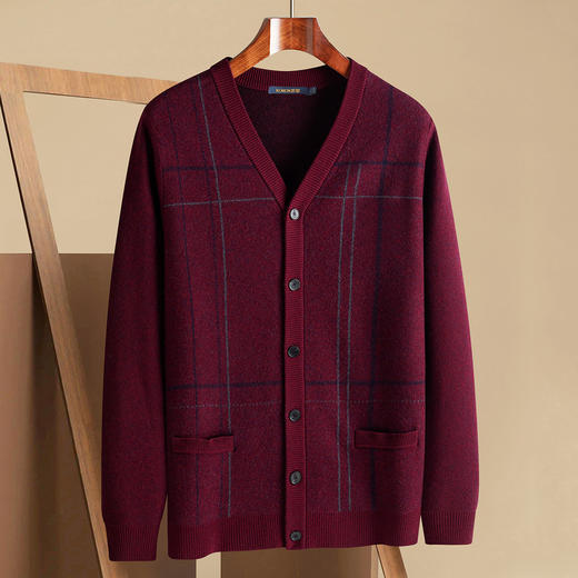 【100羊毛】罗蒙秋冬羊毛衫男加厚针织衫男开衫外套男保暖男士羊毛衫 商品图2