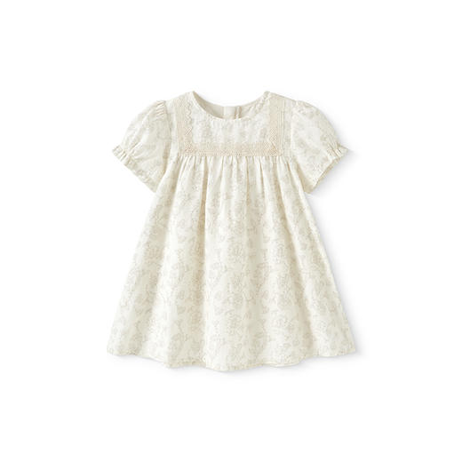 【商场同款】英氏女童连衣裙夏季短袖纯棉可爱小白裙纯棉2025新款 商品图4