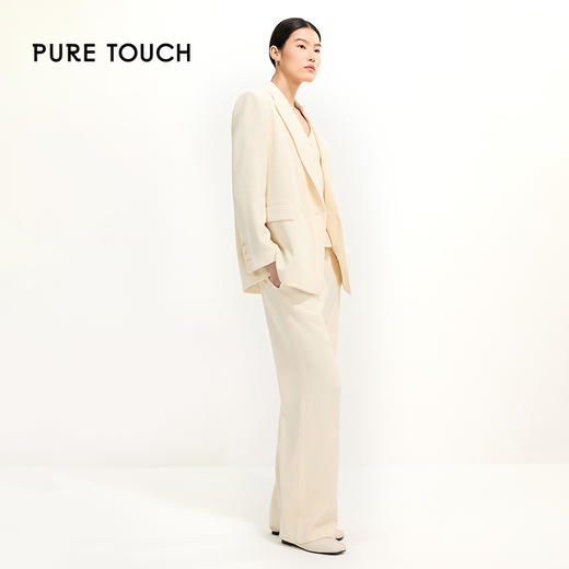 Pure Touch | 优雅气质两粒扣直筒阔腿裤1357251007 商品图1