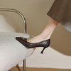 阿么手工女鞋真皮气质高跟鞋时尚气质感6.5CM春季法式浅口单鞋女 商品缩略图1