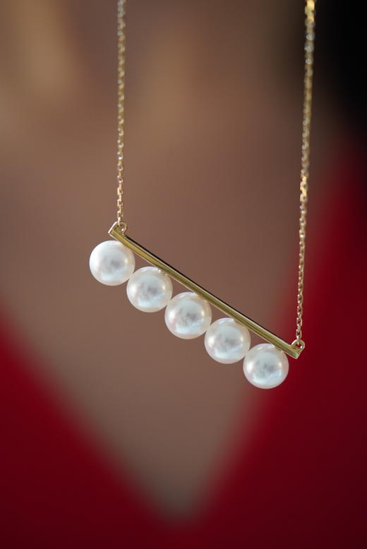 Akoya项链「五珠平衡」 商品图4