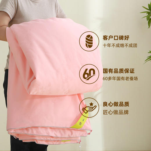 【桑园公社】蚕丝被 ~贡缎提花系列 商品图3