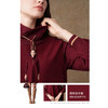 乔万尼秋冬新款纯羊毛时尚减龄休闲撞色设计感卫衣式连衣裙ES4E338 商品缩略图3