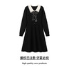 奢姿2025年春季新款大码女装撞色蝴蝶结裙子胖妹妹减龄针织连衣裙9851890302 商品缩略图0