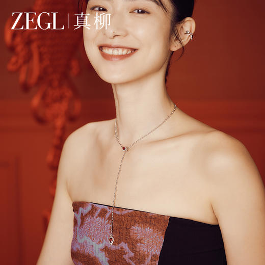 ZEGL明星同款设计师本命年红色小灵蛇项链女一款多戴长款毛衣链 商品图1