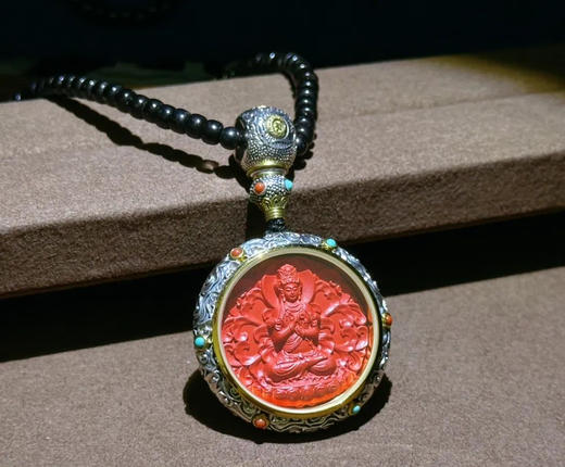 朱砂镶银生肖吊坠 商品图4