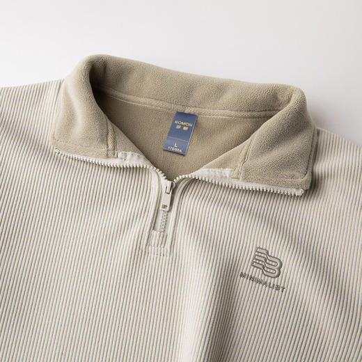 【海藻纹】罗蒙男士冬季半拉链立领加绒卫衣加厚百搭时尚男士卫衣 商品图4