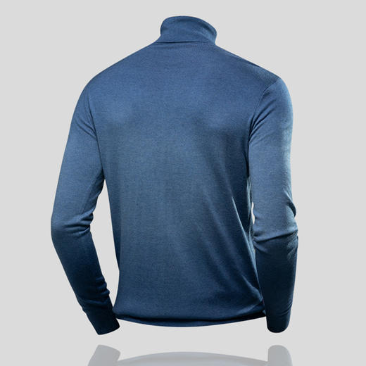 【含羊毛蚕丝】罗蒙秋冬款男士时尚渐变毛衣男百搭休闲针织衫男 商品图4