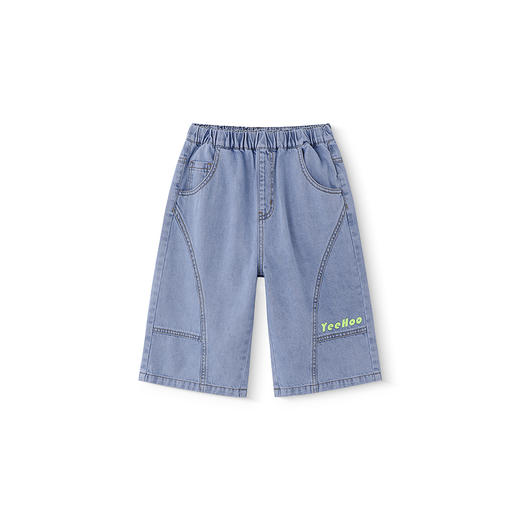 【商场同款】英氏儿童裤子夏季阔腿纯棉牛仔裤中大童2025新款中裤 商品图4