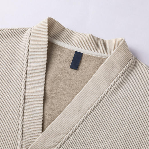 【灯芯绒】罗蒙男士大口袋加绒外套男秋冬保暖针织开衫男士外套加绒卫衣男 商品图5