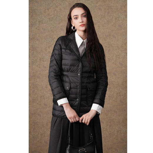 乔万尼新款羽绒服轻薄显瘦收腰保暖白鸭绒EI4T677 商品图1