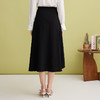 EITIE爱特爱通勤显瘦时尚高腰黑色伞裙前短后长半身裙2025春新款A2506519 商品缩略图4
