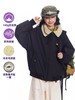 早乙女惠子saotome/STMMF244495/日系复古撞色羊羊羔毛领棉服夹克 商品缩略图3
