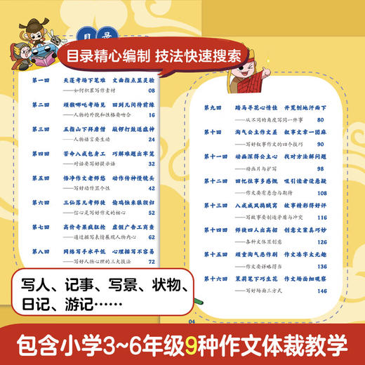 爆笑西游作文  小学生写作文西游记人物角色可爱漫画风场景描述西游记名著场景 游记写人叙事写景状物日记 漫画场景超实用写作秘籍 高分范文素材作文选作文大全 商品图3
