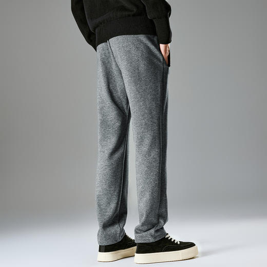 罗蒙简约男士纯色休闲裤保暖百搭舒适休闲男亲肤透气潮流裤子男 商品图3