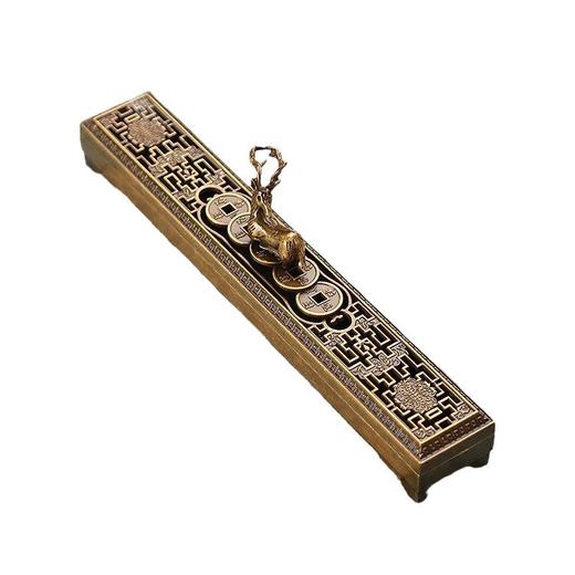 如意·线香香盒 金属卧香炉家用室内仿古镂空香薰盒檀香熏香炉线香炉卧式 商品图4