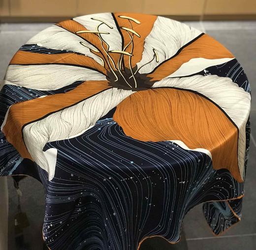 优品堂【繁花似锦】桑蚕丝110*110方巾 商品图5