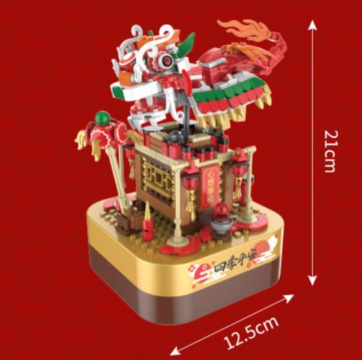 【秒杀款 原价99💰 现29.9元！】年味浓浓🧨经典【雄狮点球音乐盒🦁】【正品JAKI佳奇品牌积木】JK1301拼手速啦😎特价清仓‼ 商品图4