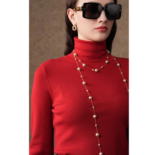 【两色可选】乔万尼100%绵羊毛高领针织衫EM4M693 商品图8