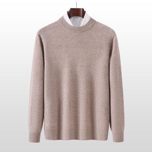 【100羊毛】罗蒙男士冬款羊毛衫纯色简约百搭休闲通勤羊毛衫保暖毛衣男 商品图1