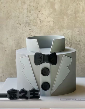 西装领结男神蛋糕