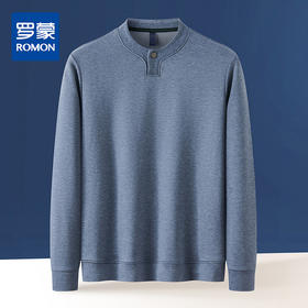 【含羊毛蚕丝】罗蒙男士秋冬款休闲时尚毛衣男针织衫百搭通勤套头毛衣卫衣