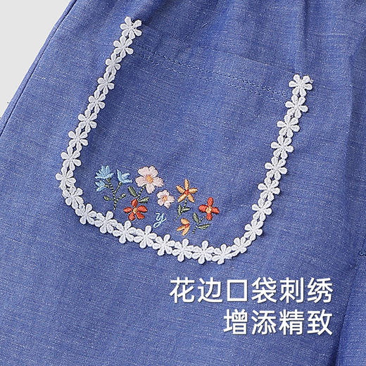 【商场同款】英氏儿童裤子夏季女童轻薄纯棉牛仔裤2025新款短裤 商品图2