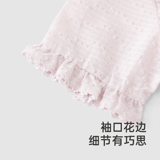 【商场同款】英氏女童连衣裙夏季短袖纯棉可爱绣花裙子2025新款 商品图3