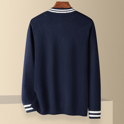 罗蒙男士春秋时尚针织衫男外套百搭休闲舒适通勤男士针织开衫男外套 商品图3