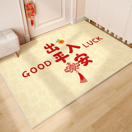 【新年好物！水晶绒地毯】红色入户门地垫高级感 吸水防滑脚踏垫 家用耐脏易打理 水晶绒地垫-QQ 商品图9