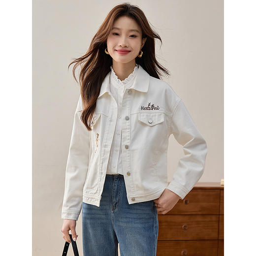 【1件75折】熙世界浪漫复古花边立领衬衫女长袖法式衬衣显瘦上衣2025春秋新款 商品图4