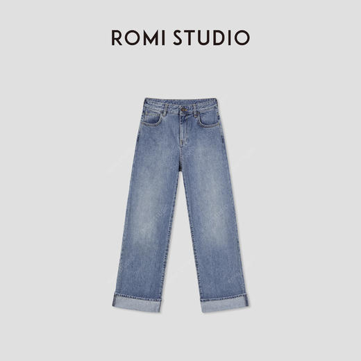 ROMI STUDIO“美国牛仔” 长绒竹节棉斜纹肌理感牛仔裤 RW24AXD0377/RWBAXD1494 商品图4