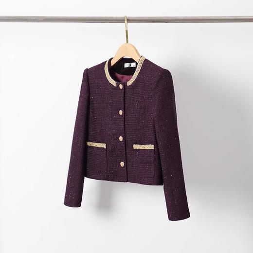 IWY/秋冬新款紫色小香风套装裙女高级感短外套气质名媛两件套 WCQ031-Q 商品图1