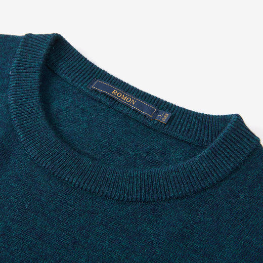 【100绵羊毛】罗蒙男士经典纯色羊毛衫男圆领男士羊毛衫舒适保暖毛衣男 商品图8