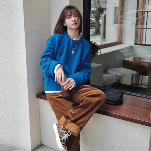 克莱因蓝毛衣 ，低调、内敛，但却不失优雅和品味，气质干净高级【G】 商品图2