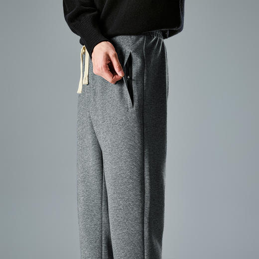 罗蒙简约男士纯色休闲裤保暖百搭舒适休闲男亲肤透气潮流裤子男 商品图6