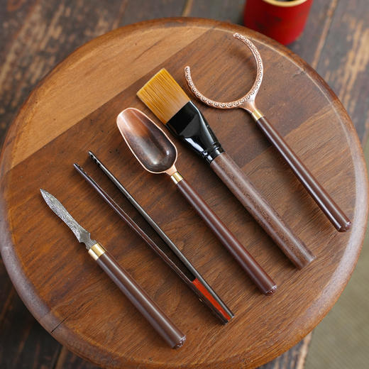 漆器茶道/秋实茶台泡茶工具电木大漆工艺套装茶桌摆件 商品图3