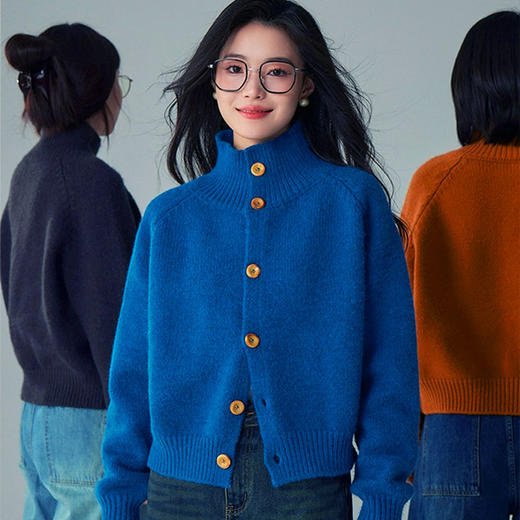 【年三十到初三停运不发】克莱因蓝毛衣 ，低调、内敛，但却不失优雅和品味，气质干净高级 商品图6