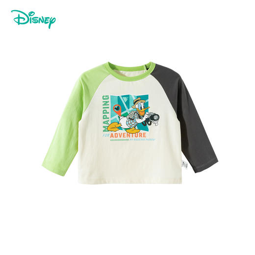迪士尼春秋男童长袖T恤纯棉卡通打底上衣居家空调服长袖T恤ZD1ES020 商品图13