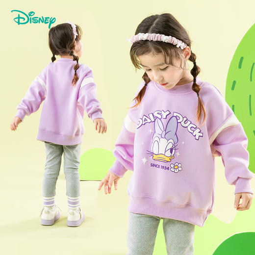 迪士尼新款女童卡通套头卫衣小童长袖卫衣中大童打底衫套头卫衣ZD1ES005 商品图3