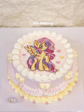 #复古风 #手绘蛋糕 #小马宝莉柔柔 #小女孩最爱#女童蛋糕 忌廉蛋糕（默认自提，收费配送请联系客服）