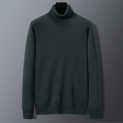 【加绒加厚】罗蒙男士冬季经典高领毛衣男百搭舒适休闲保暖针织衫男 商品图3