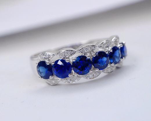 1.3ct刻面蓝宝石戒指 商品图2